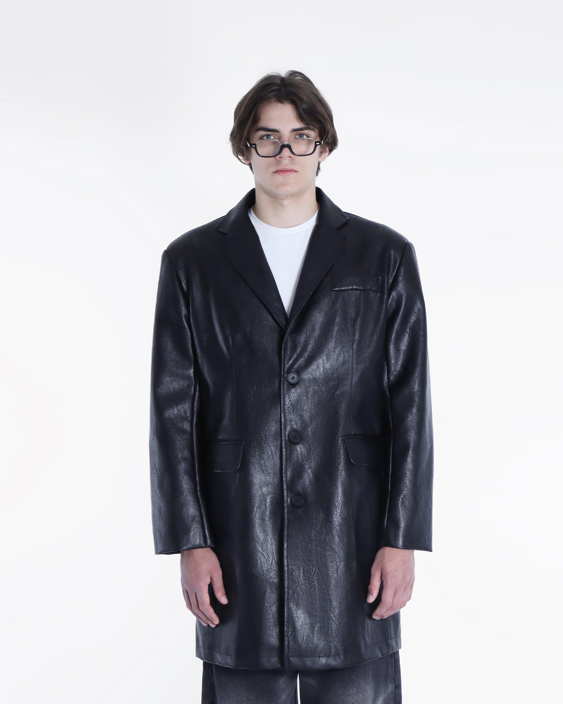 Panzer Leather Trench Coat